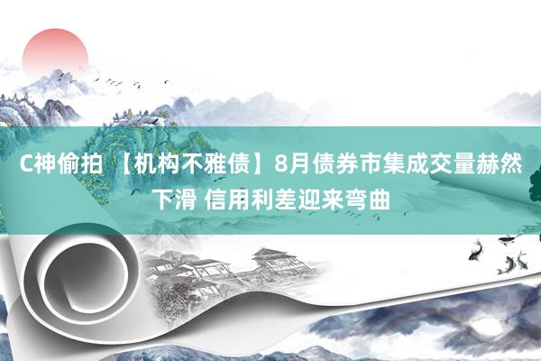 C神偷拍 【机构不雅债】8月债券市集成交量赫然下滑 信用利差迎来弯曲