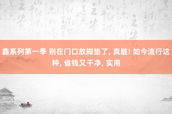 鑫系列第一季 别在门口放脚垫了， 真脏! 如今流行这种， 省钱又干净， 实用