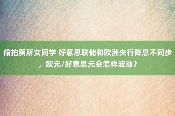 偷拍厕所女同学 好意思联储和欧洲央行降息不同步，欧元/好意思元会怎样波动？