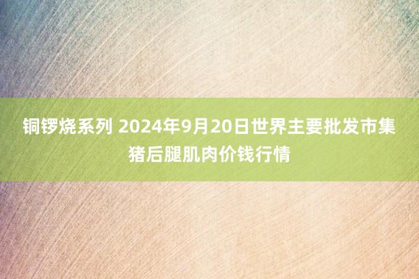 铜锣烧系列 2024年9月20日世界主要批发市集猪后腿肌肉价钱行情