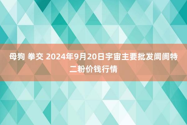 母狗 拳交 2024年9月20日宇宙主要批发阛阓特二粉价钱行情