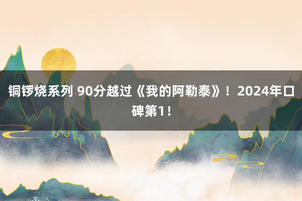 铜锣烧系列 90分越过《我的阿勒泰》！2024年口碑第1！