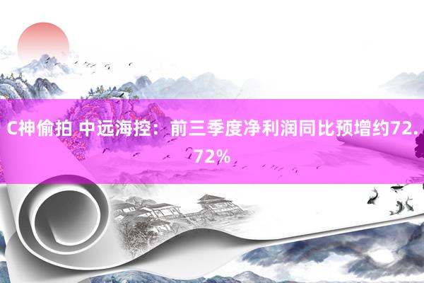 C神偷拍 中远海控：前三季度净利润同比预增约72.72%