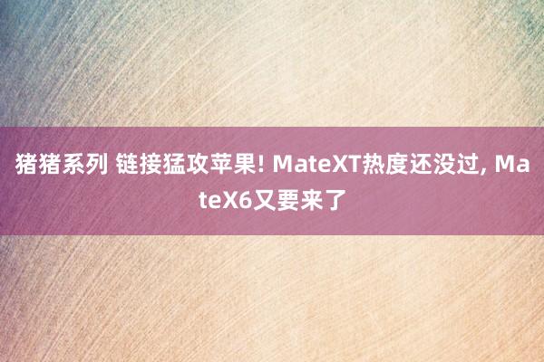 猪猪系列 链接猛攻苹果! MateXT热度还没过， MateX6又要来了