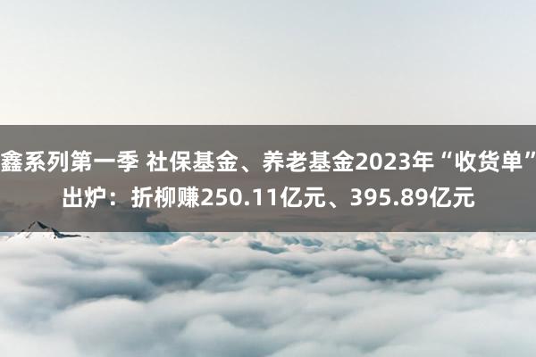 鑫系列第一季 社保基金、养老基金2023年“收货单”出炉：折柳赚250.11亿元、395.89亿元