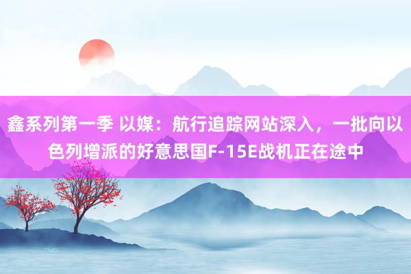 鑫系列第一季 以媒：航行追踪网站深入，一批向以色列增派的好意思国F-15E战机正在途中