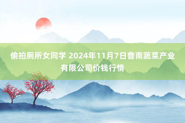 偷拍厕所女同学 2024年11月7日鲁南蔬菜产业有限公司价钱行情