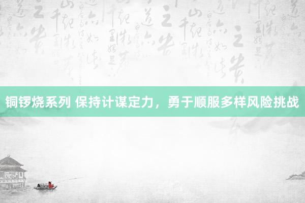 铜锣烧系列 保持计谋定力，勇于顺服多样风险挑战