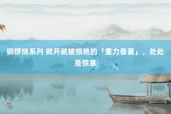 铜锣烧系列 掀开就被惊艳的「重力香薰」，处处是惊喜