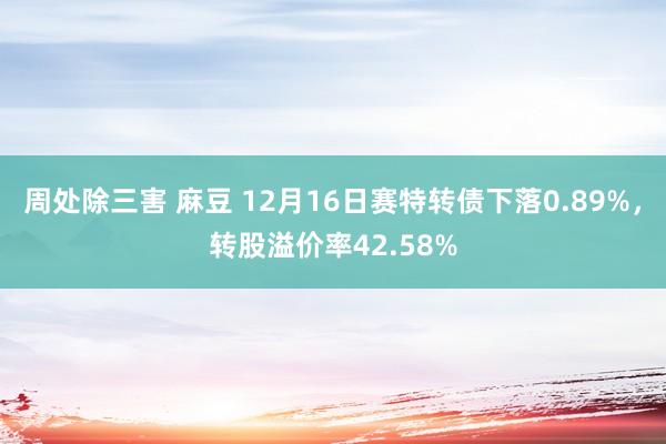 周处除三害 麻豆 12月16日赛特转债下落0.89%，转股溢价率42.58%