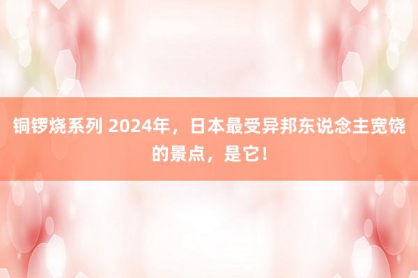 铜锣烧系列 2024年，日本最受异邦东说念主宽饶的景点，是它！