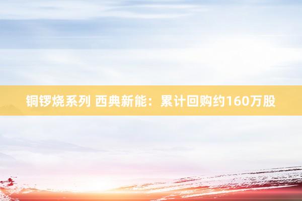 铜锣烧系列 西典新能：累计回购约160万股