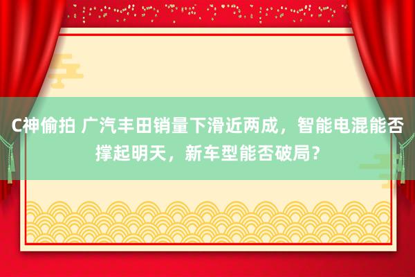 C神偷拍 广汽丰田销量下滑近两成，智能电混能否撑起明天，新车型能否破局？