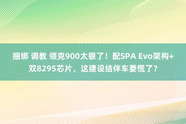 捆绑 调教 领克900太狠了！配SPA Evo架构+双8295芯片，这建设结伴车要慌了？