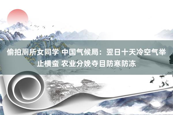 偷拍厕所女同学 中国气候局：翌日十天冷空气举止横蛮 农业分娩夺目防寒防冻