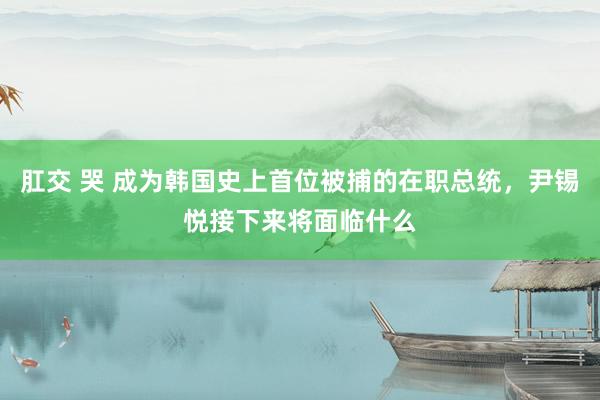 肛交 哭 成为韩国史上首位被捕的在职总统，尹锡悦接下来将面临什么