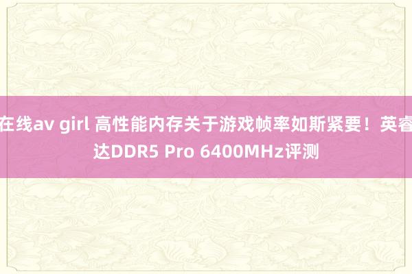 在线av girl 高性能内存关于游戏帧率如斯紧要！英睿达DDR5 Pro 6400MHz评测